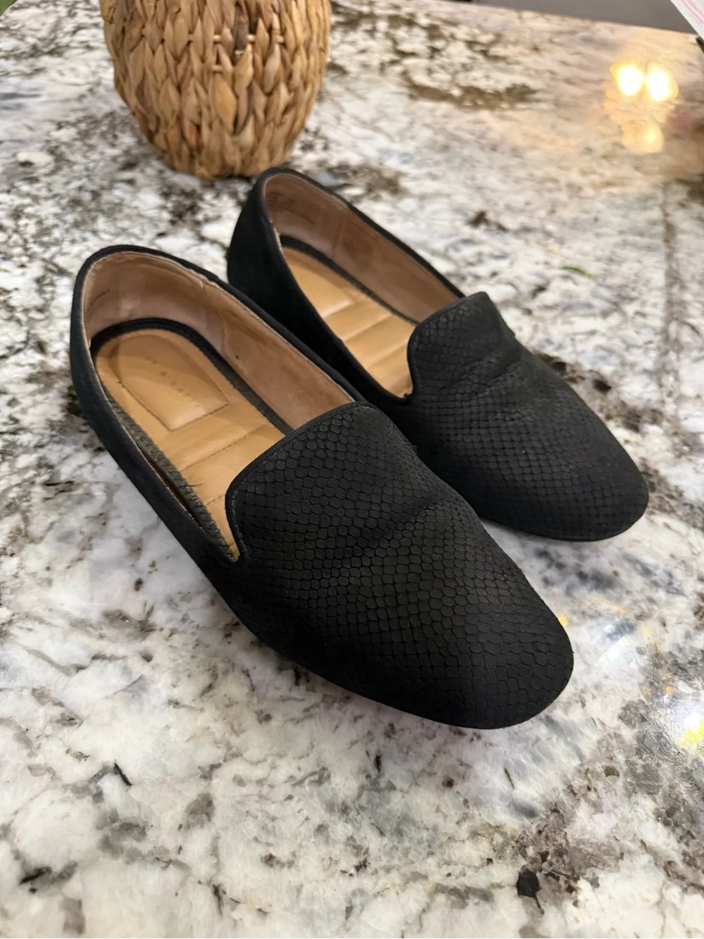 Lucky Brand Peyton Black Slip-On Loafers  woman’s size 10